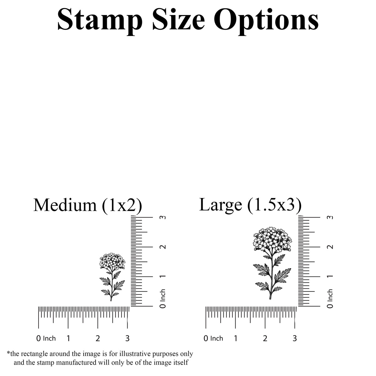 Verbena Stem Rubber Stamp