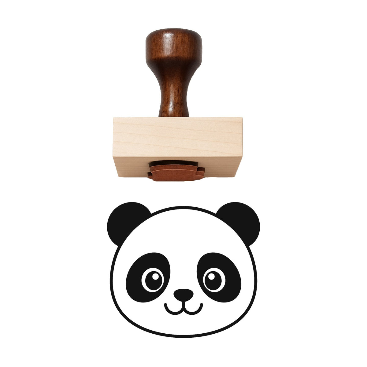 Cute Giant Panda Head Rubber Stamp