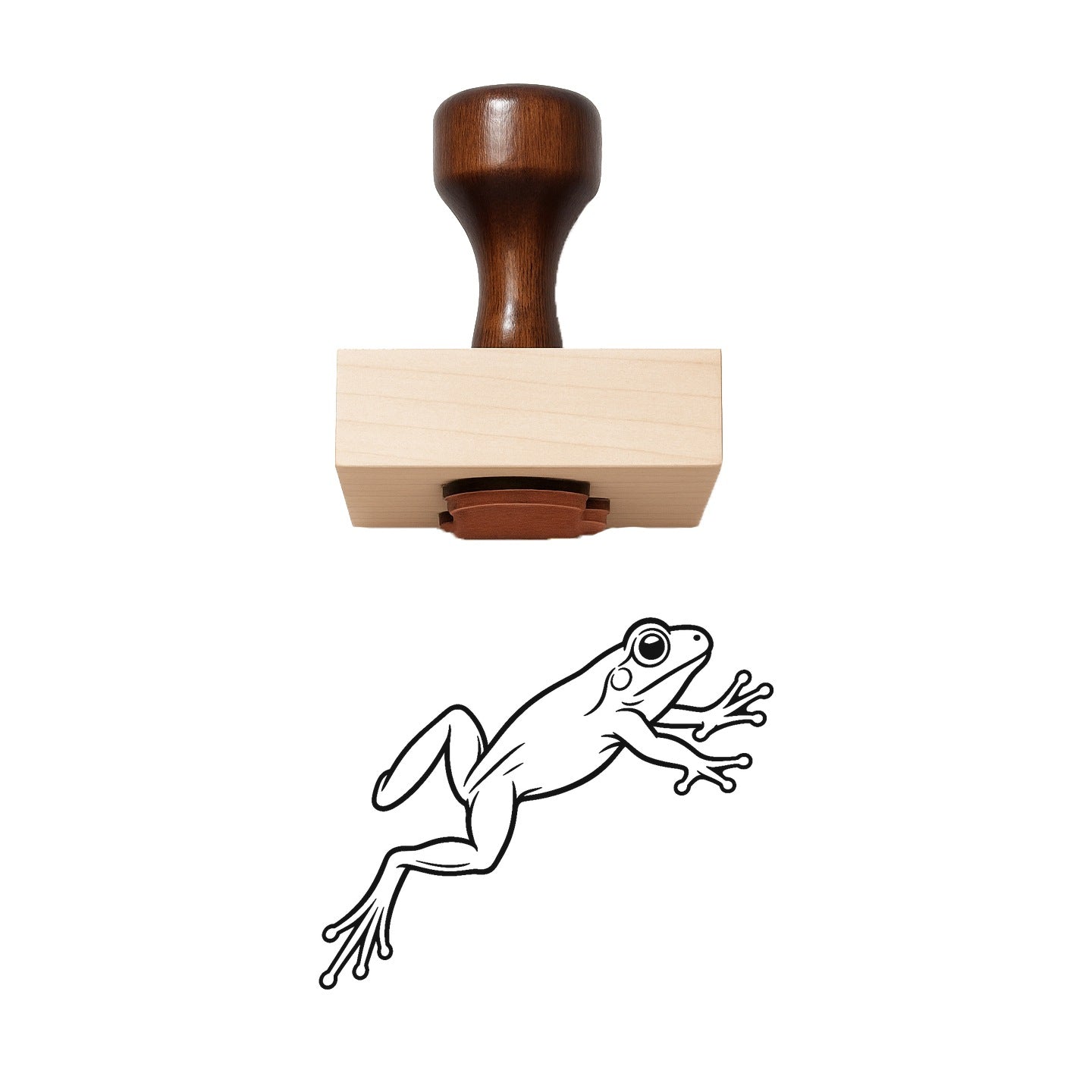 Jumping Frog Rubber Stamp