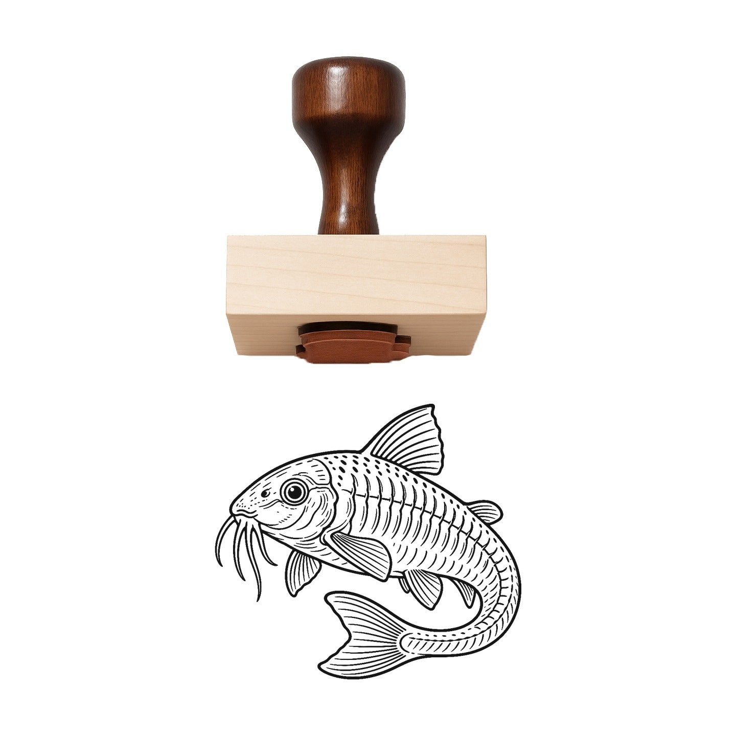 Corydoras Catfish Rubber Stamp