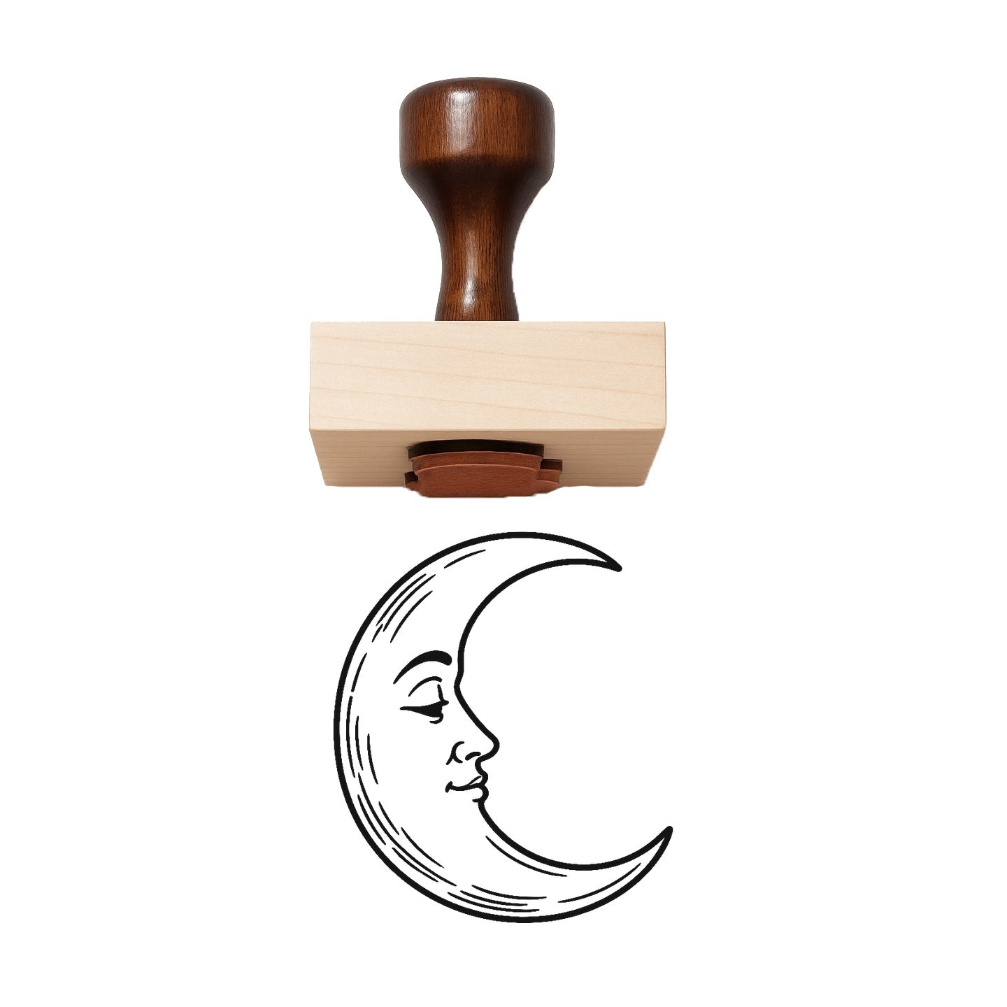 Crescent Moon Rubber Stamp