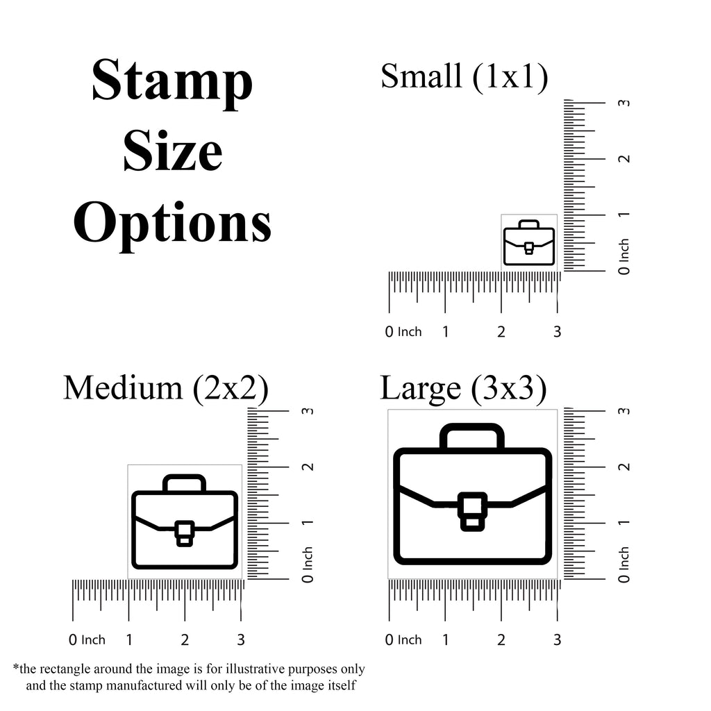 Briefcase Rubber Stamp
