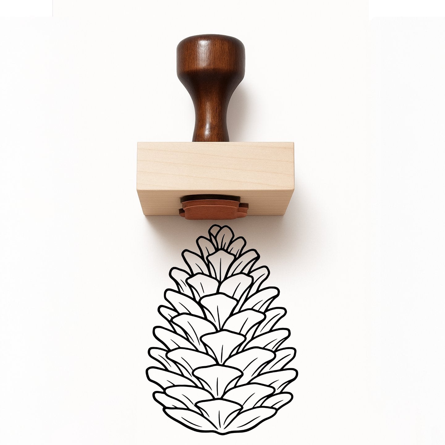 Pine Cone Rubber Stamp