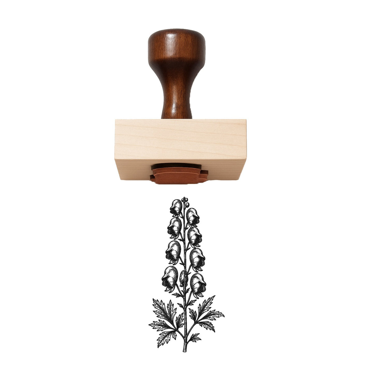 Monkshood Spike Rubber Stamp