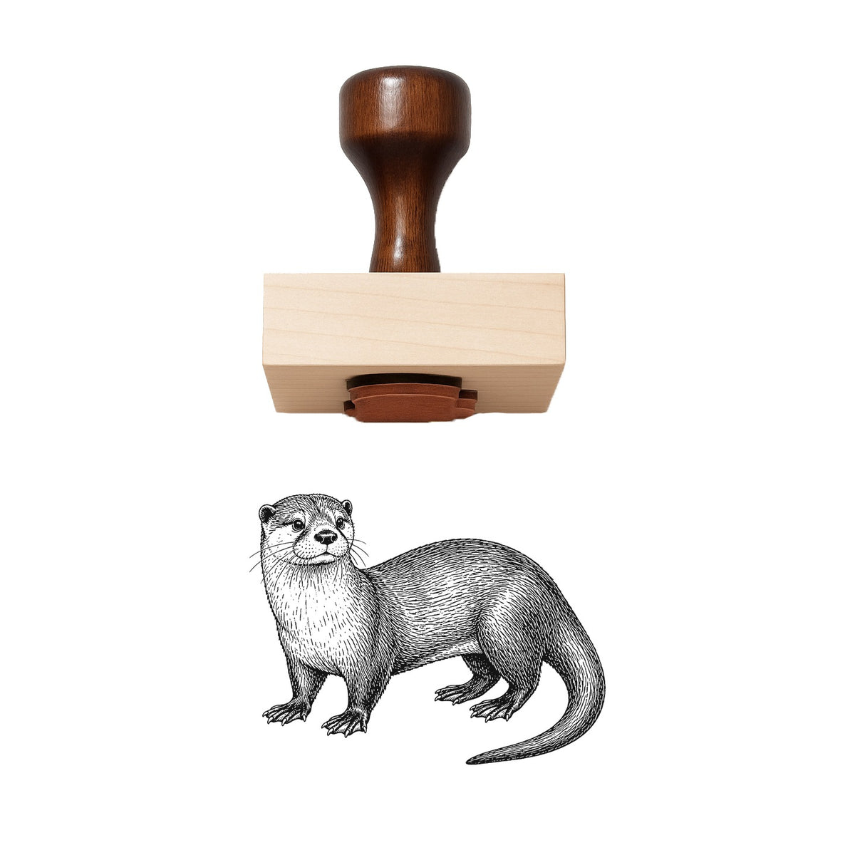 River Otter Rubber Stamp