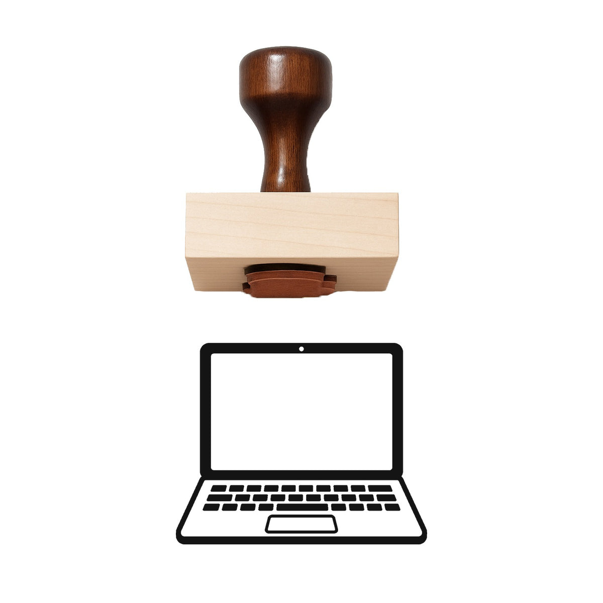 Laptop Rubber Stamp