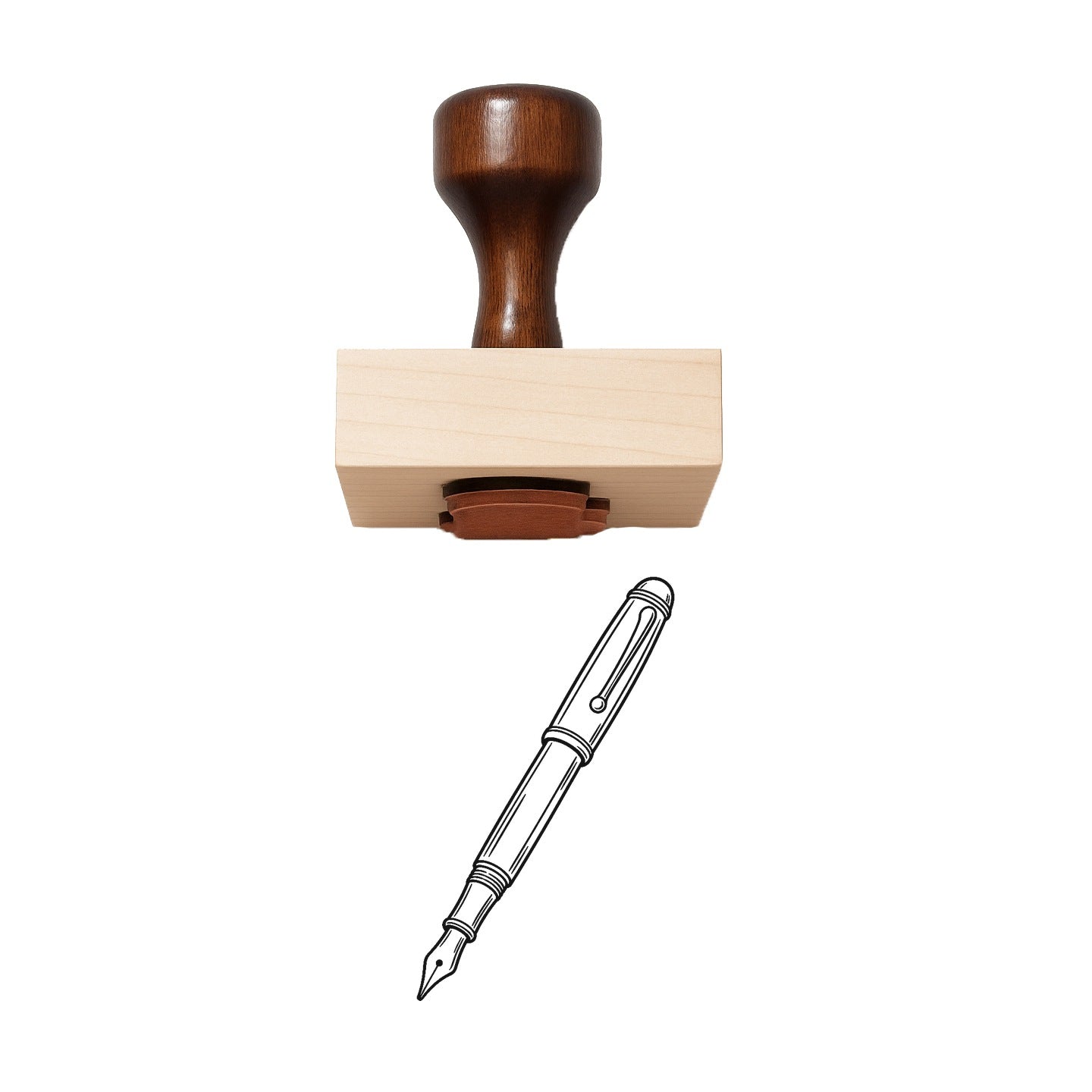 Fountain Pen Rubber Stamp
