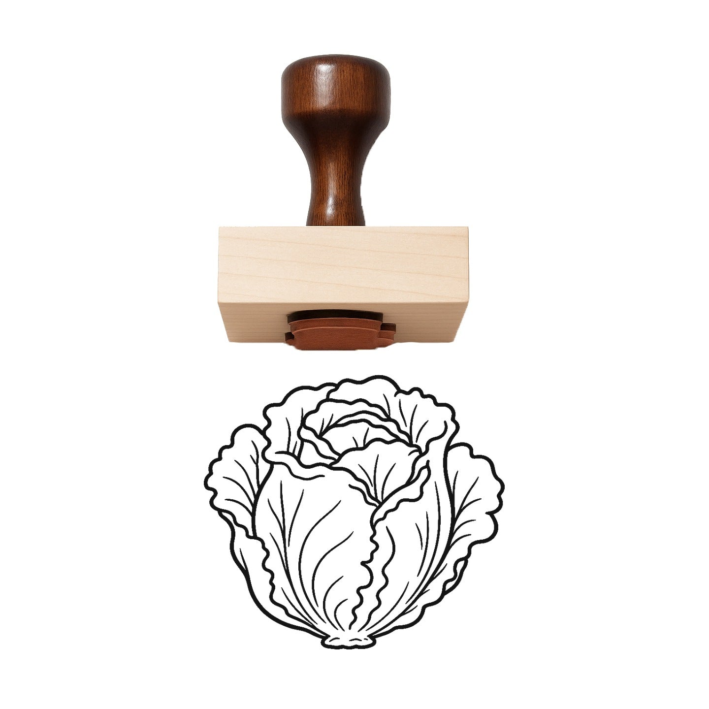 Lettuce Rubber Stamp