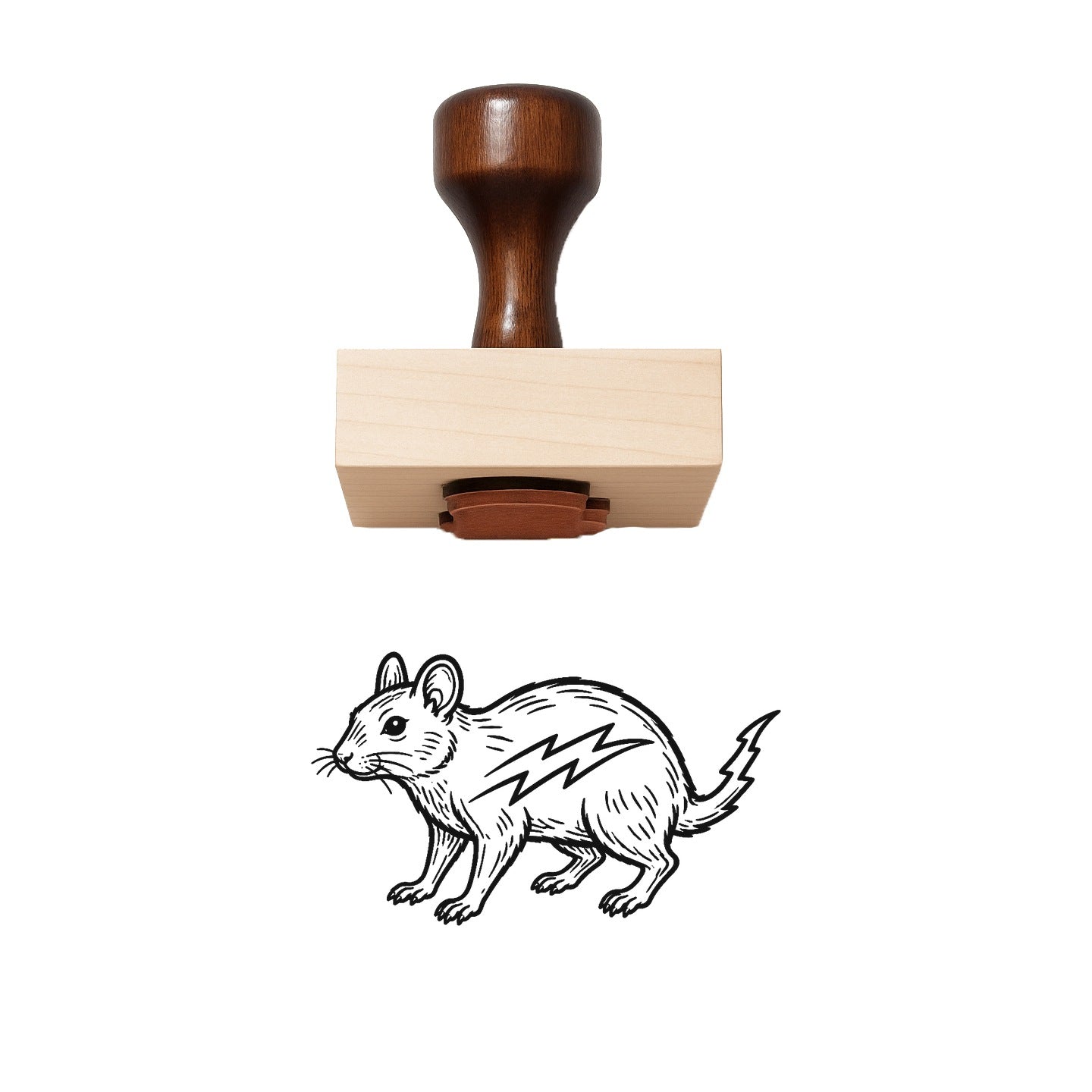 Lightning Bolt Rubber Stamp