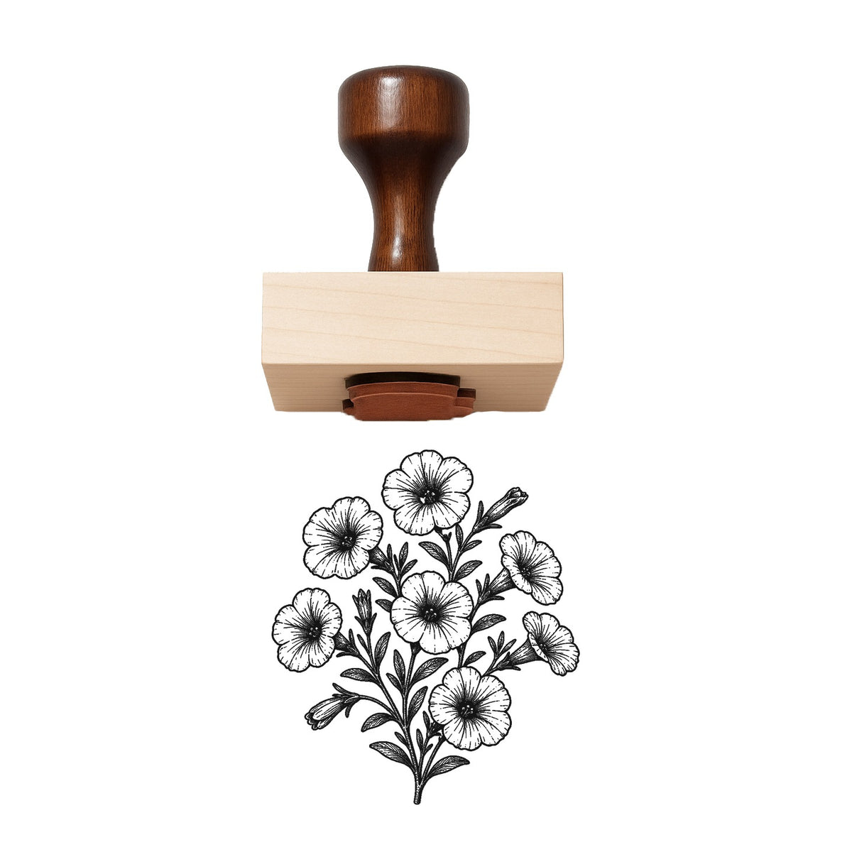 Calibrachoa Spray Rubber Stamp
