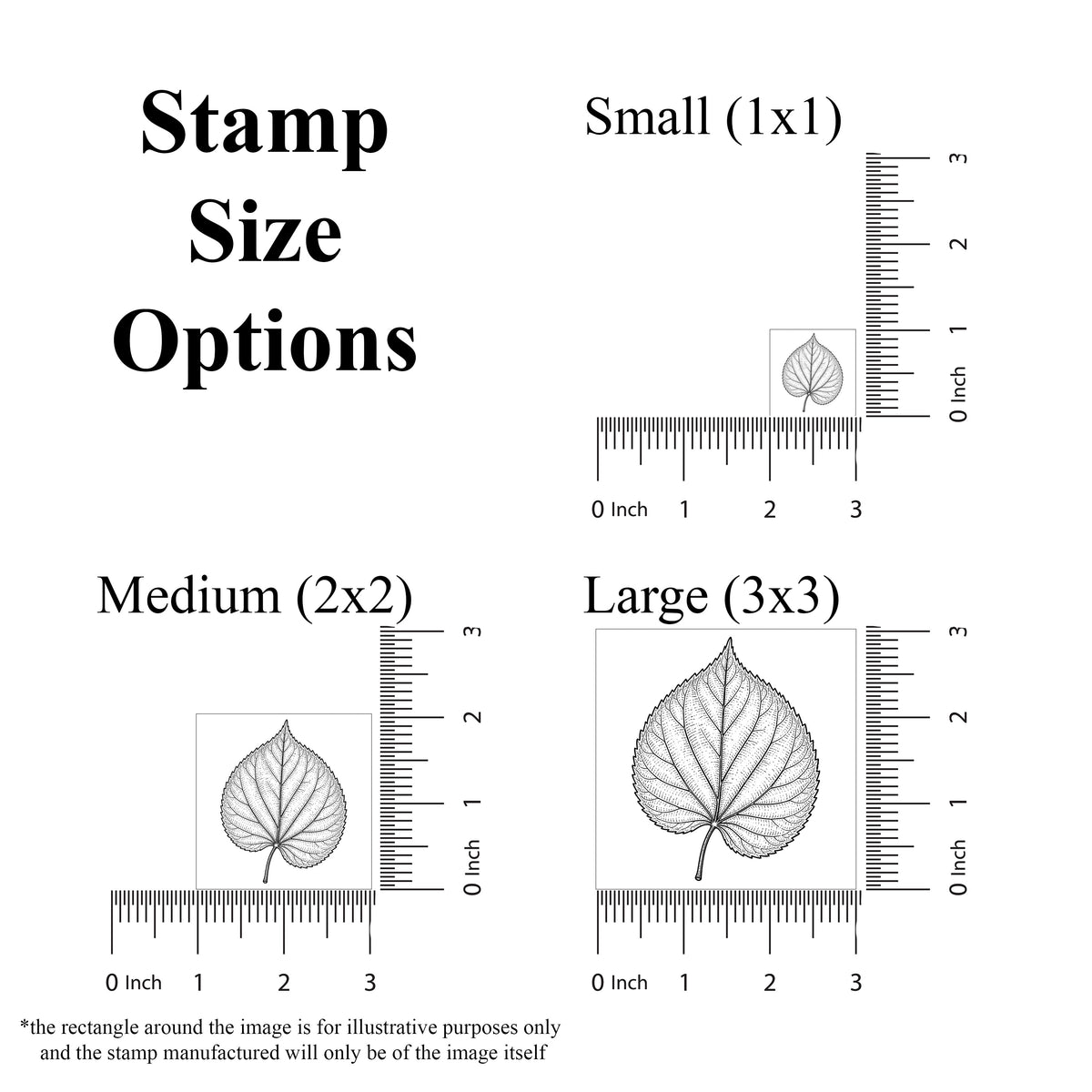 Vintage American Basswood Leaf Rubber Stamp