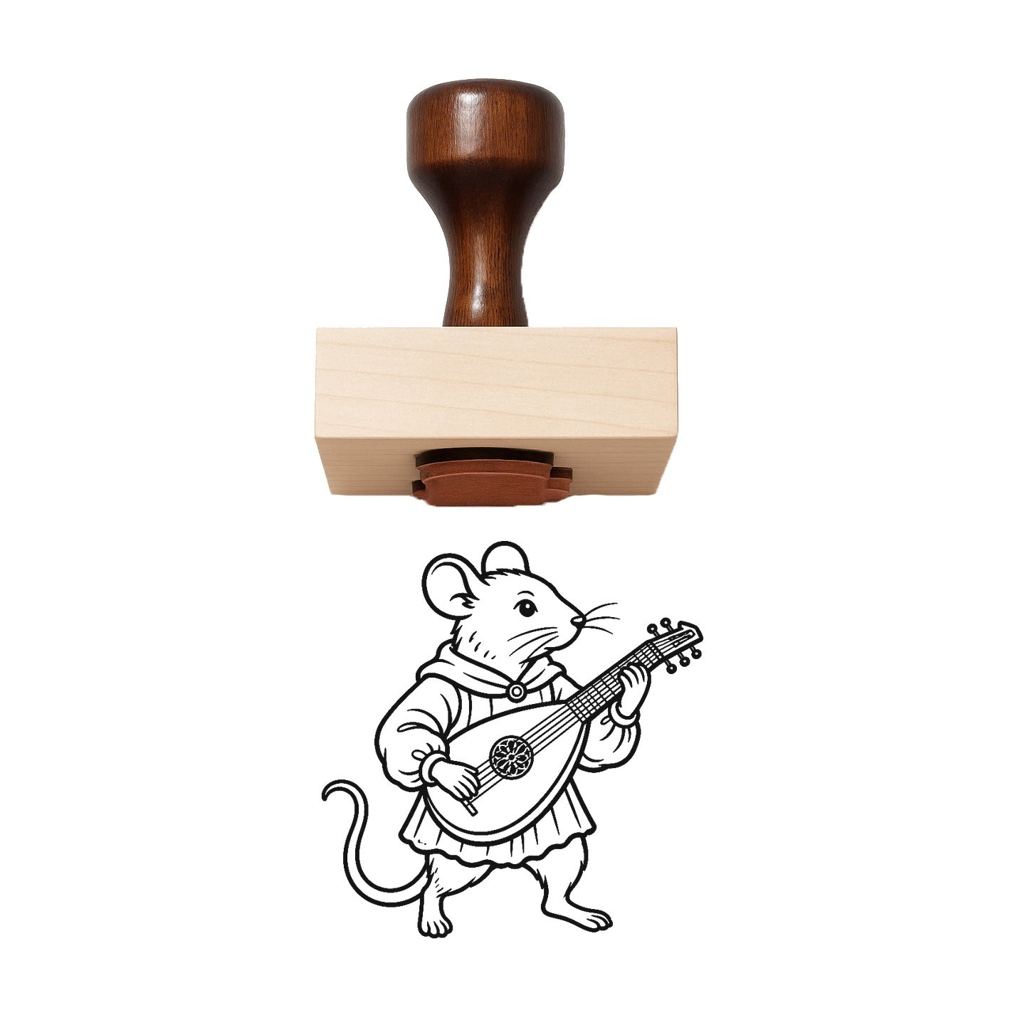 Lute Rubber Stamp