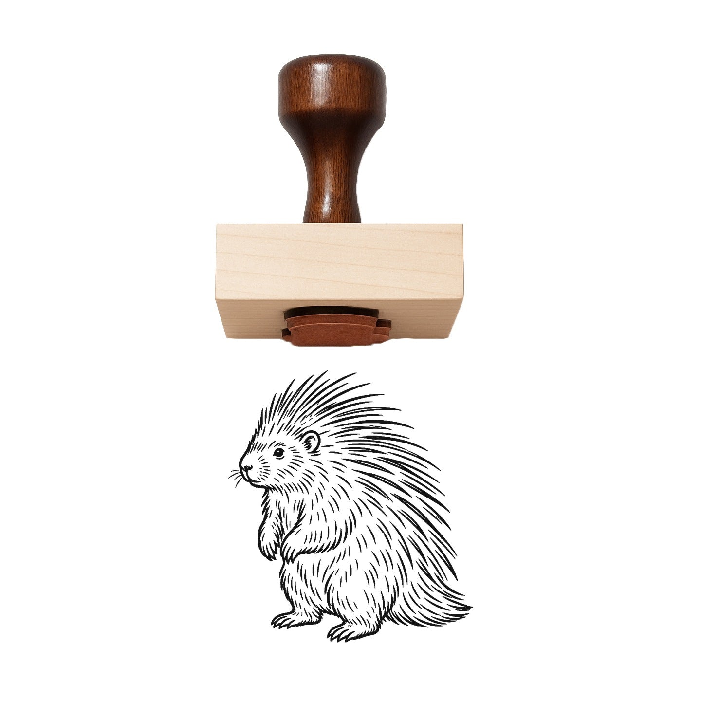 Porcupine Rubber Stamp