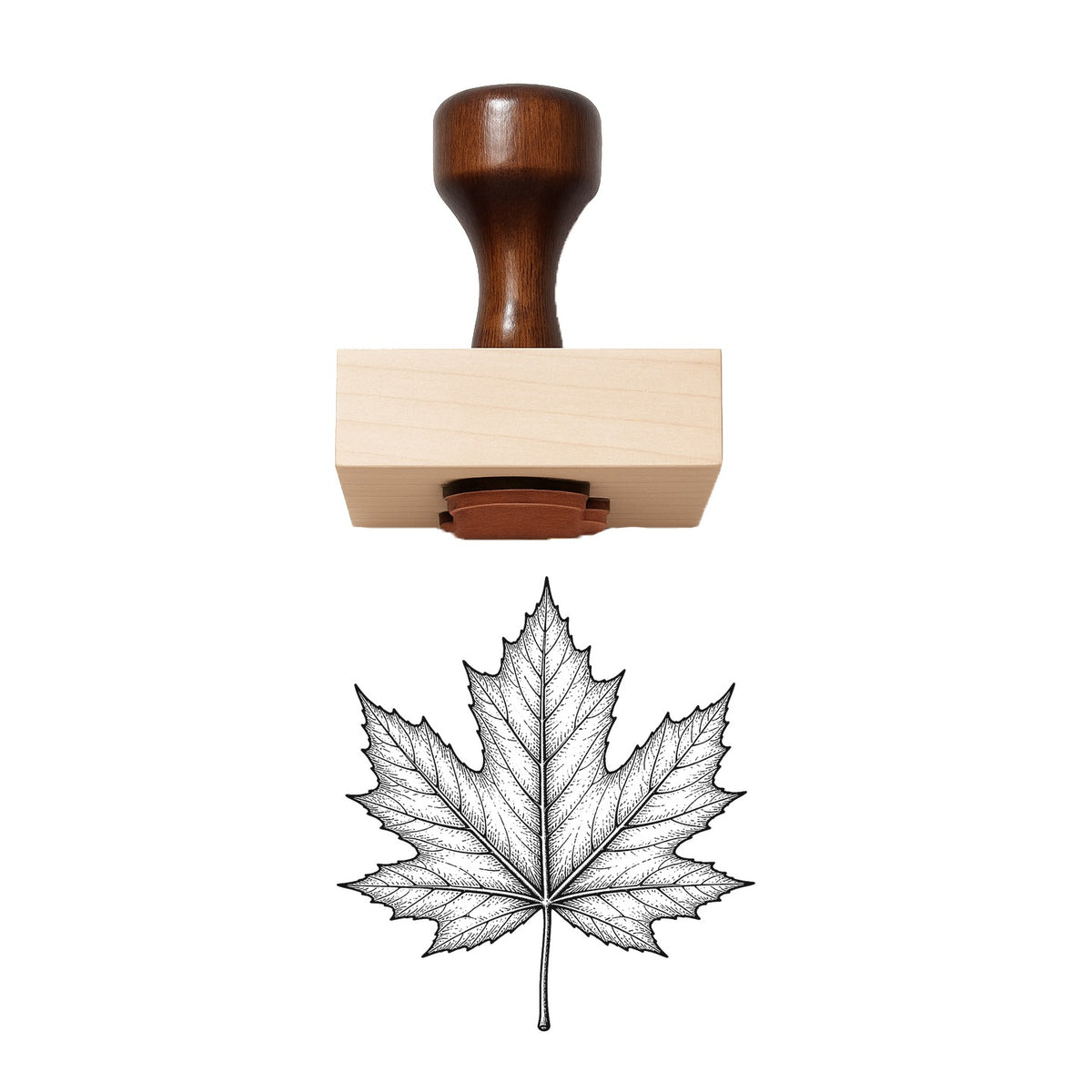 Vintage Maple Leaf Rubber Stamp