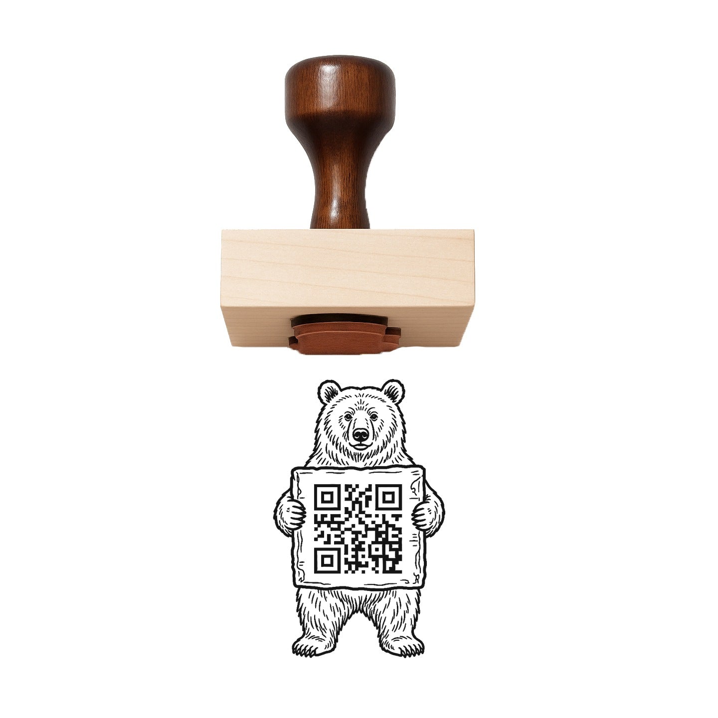 Qr Code Frame Rubber Stamp