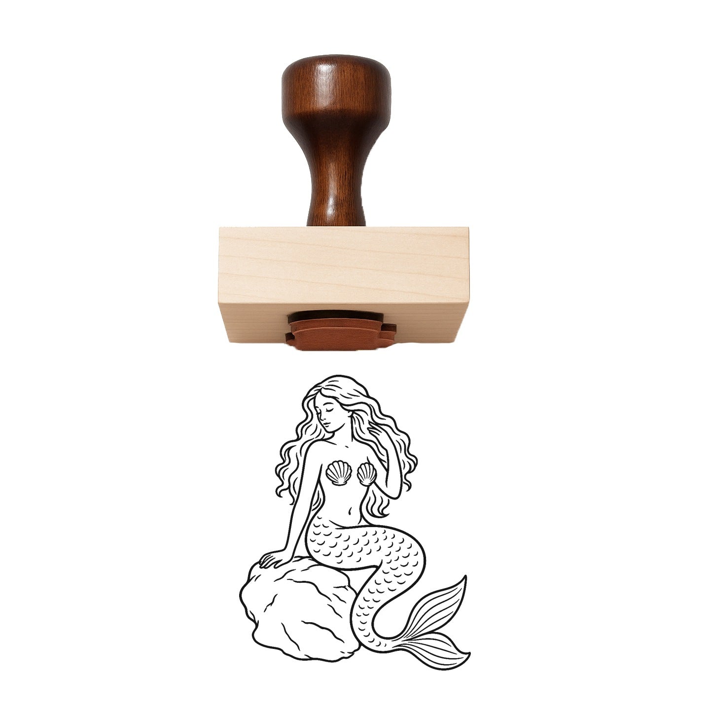 Mermaid Rubber Stamp