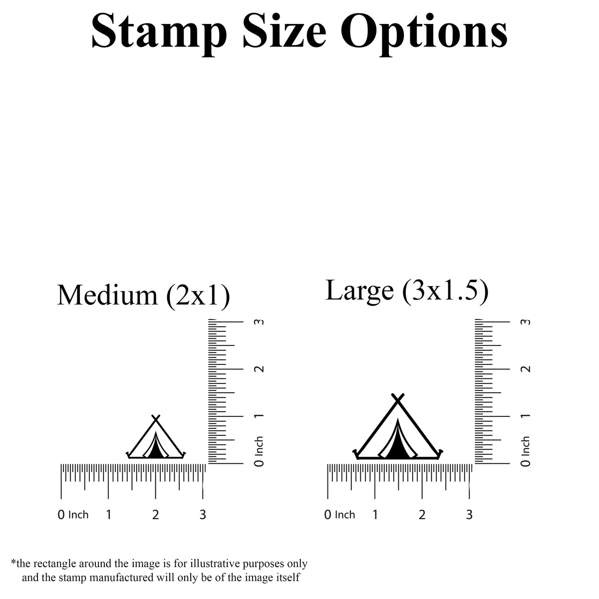 Camping Tent Rubber Stamp