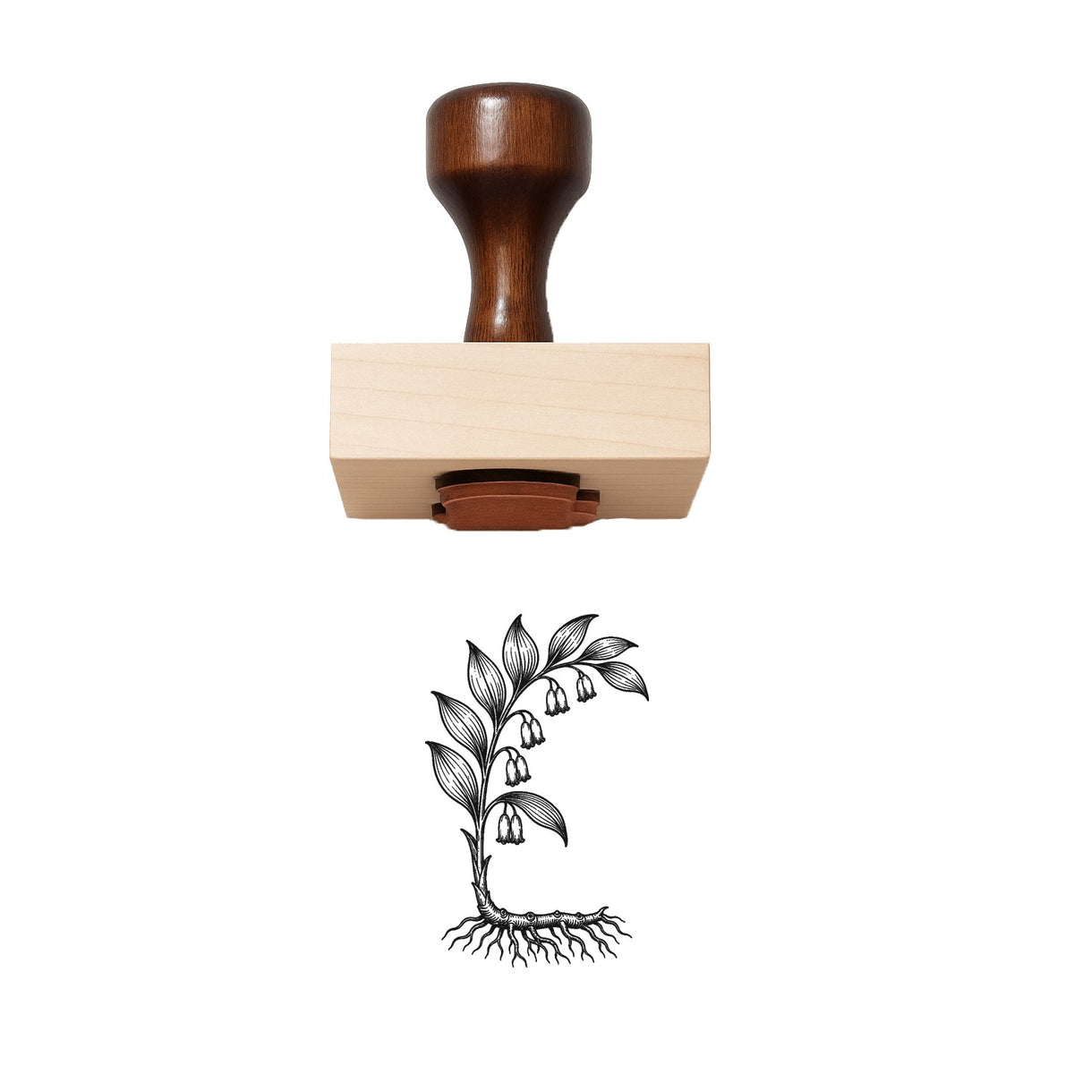 Solomon’s Seal Stem Rubber Stamp