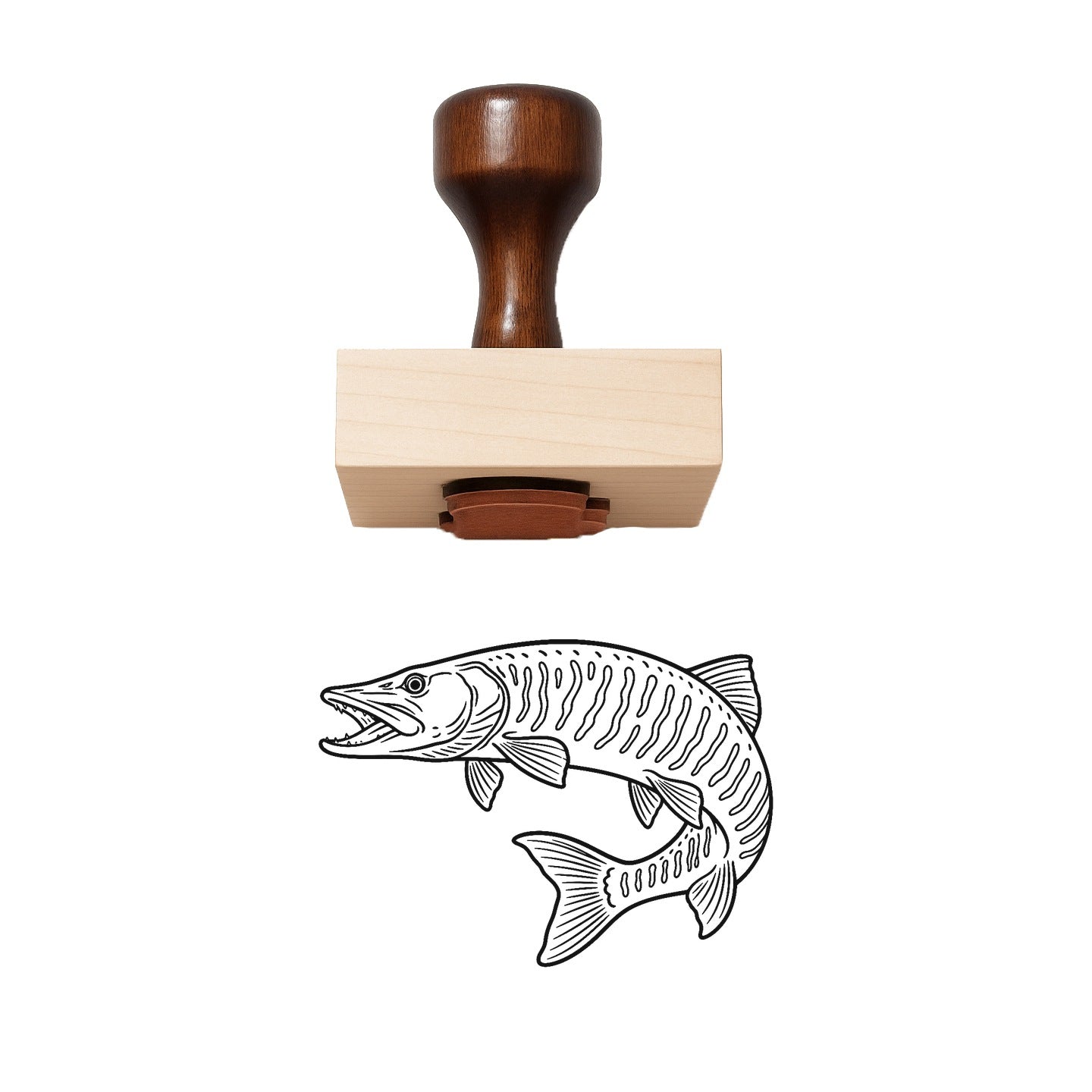 Muskellunge (muskie) Rubber Stamp