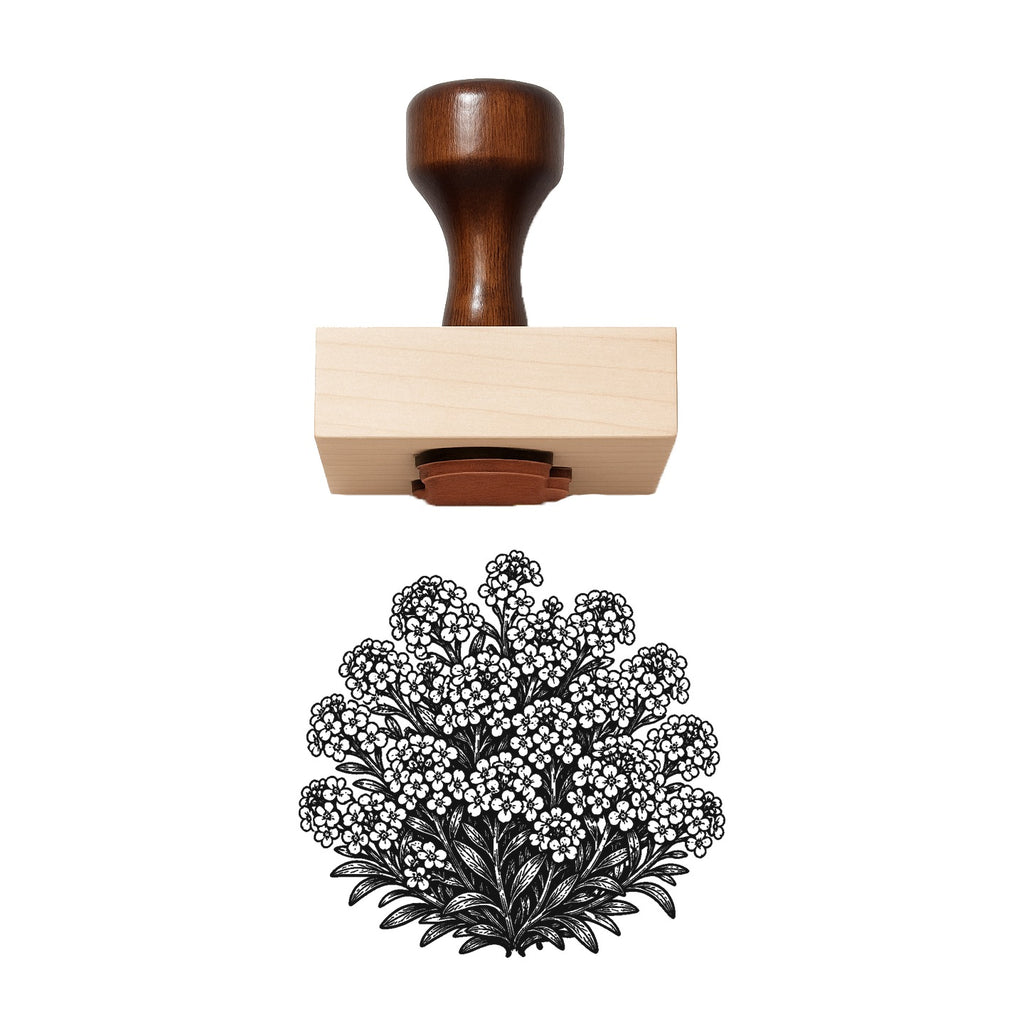 Sweet Alyssum Cluster Rubber Stamp