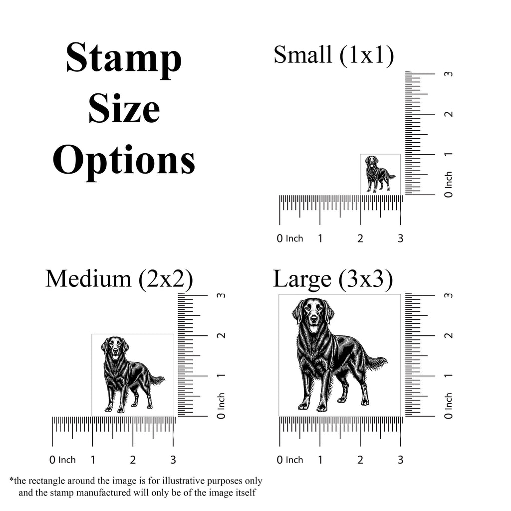 Flat-coated Retriever Rubber Stamp
