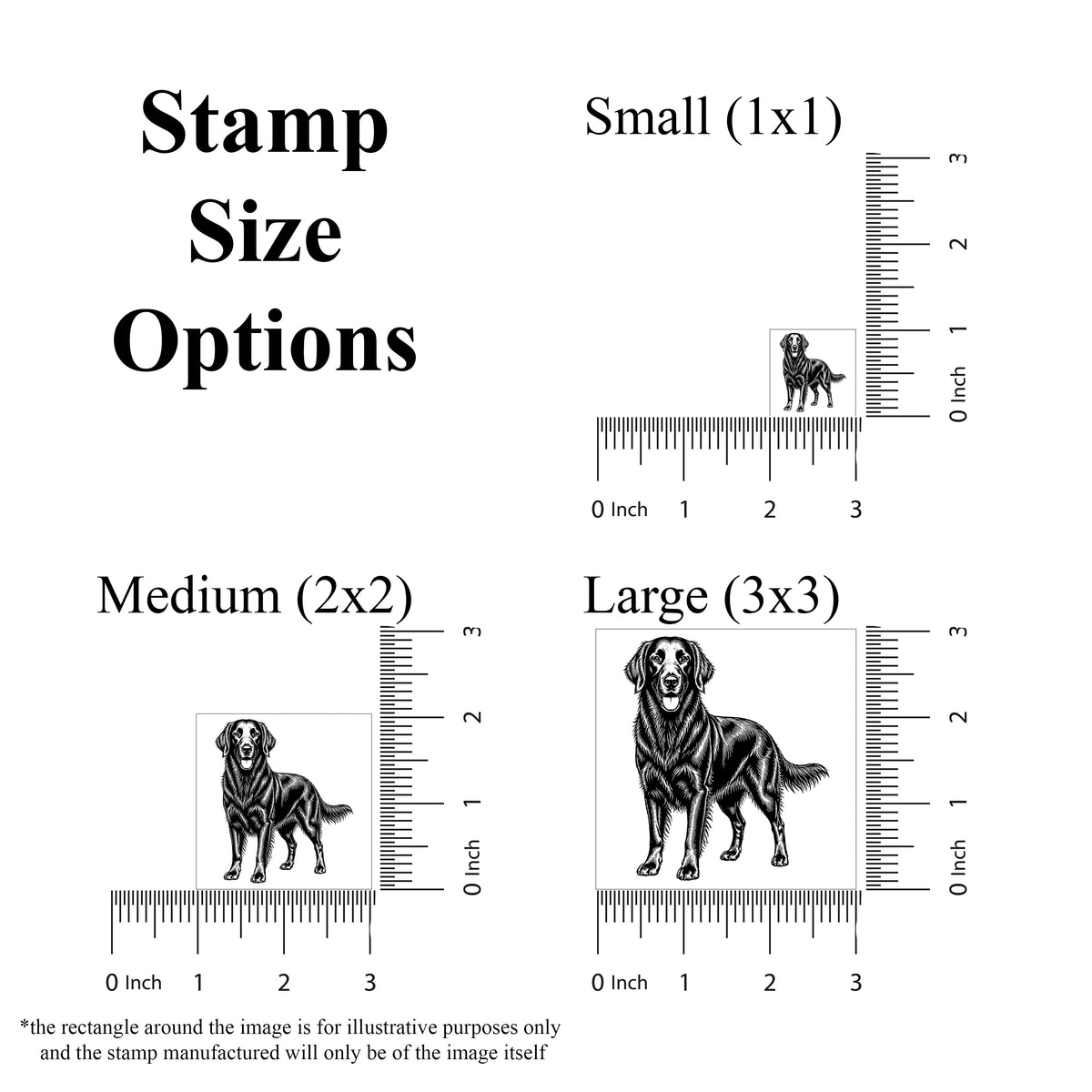 Flat-coated Retriever Rubber Stamp