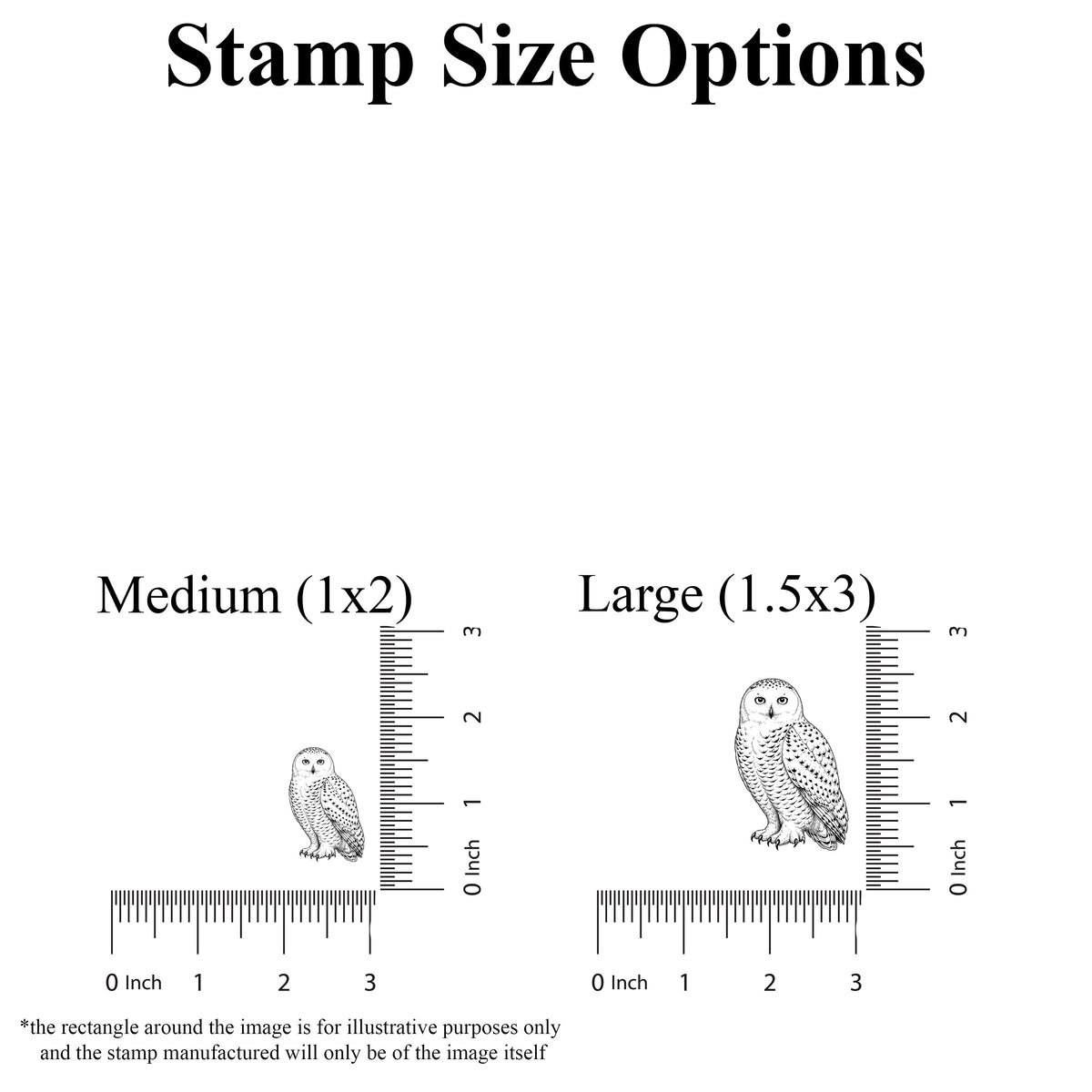 Snowy Owl Rubber Stamp