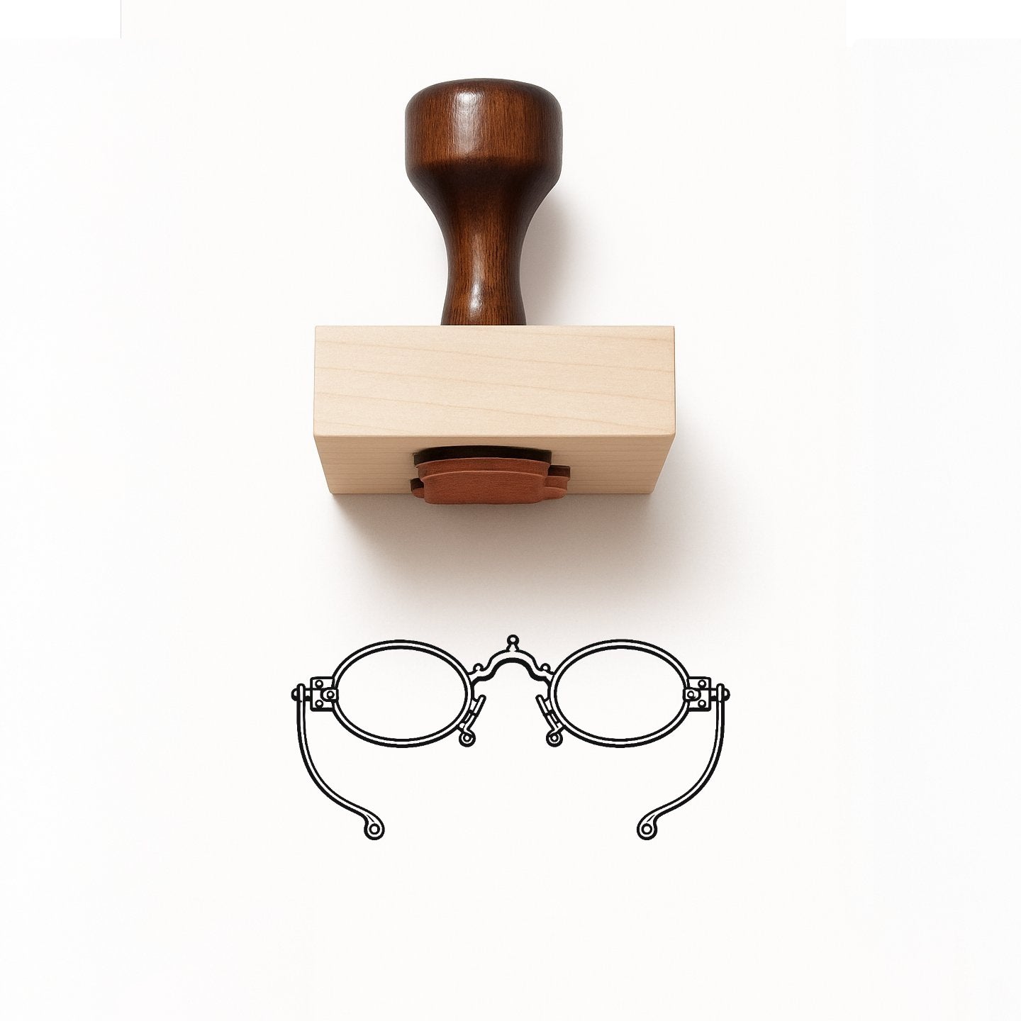 Victorian Spectacles Rubber Stamp