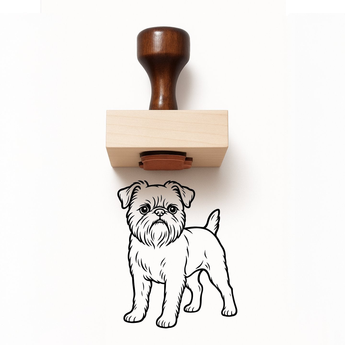 Brussels Griffon Rubber Stamp