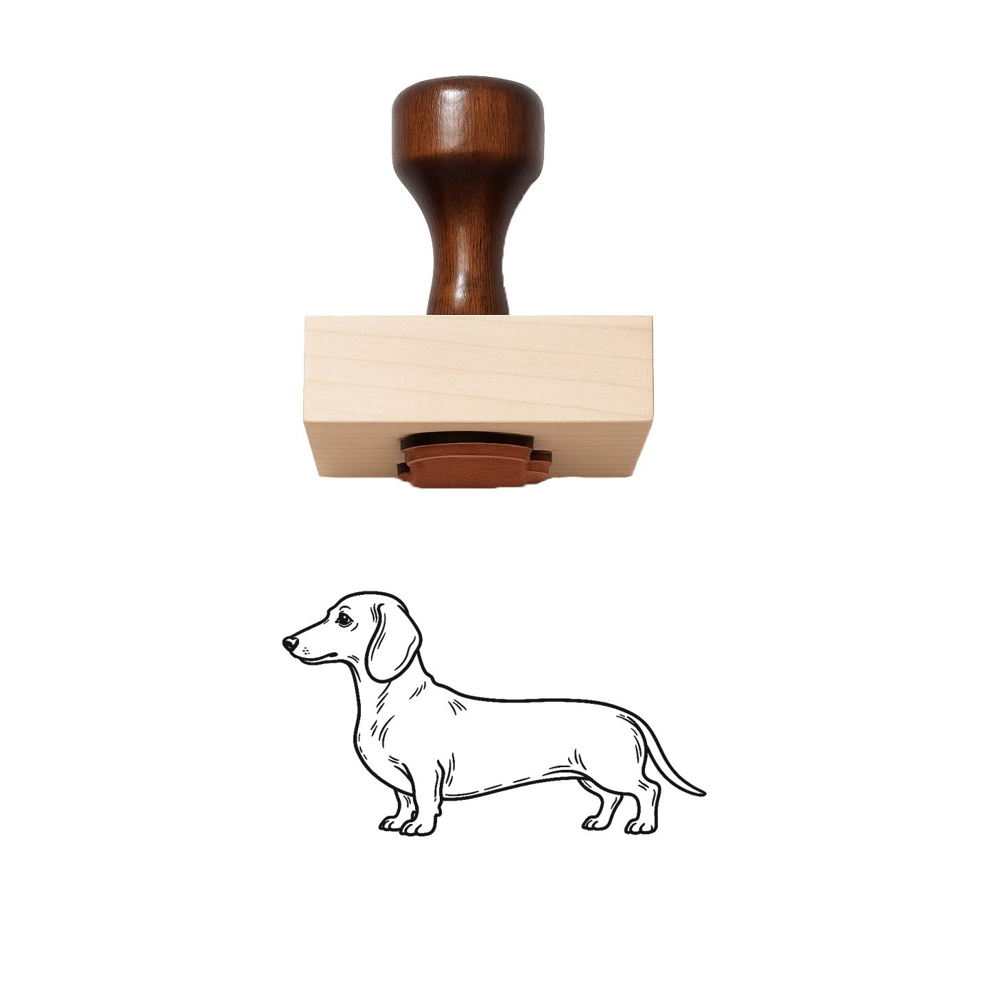 Mini Dachshund Rubber Stamp