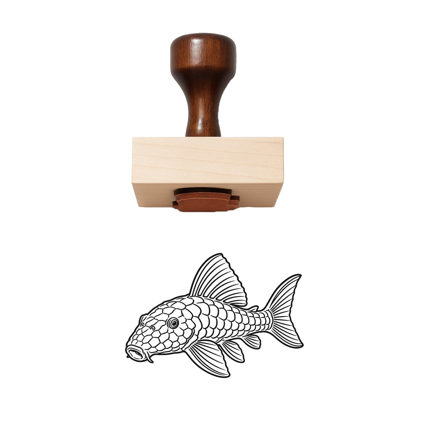 Plecostomus Rubber Stamp