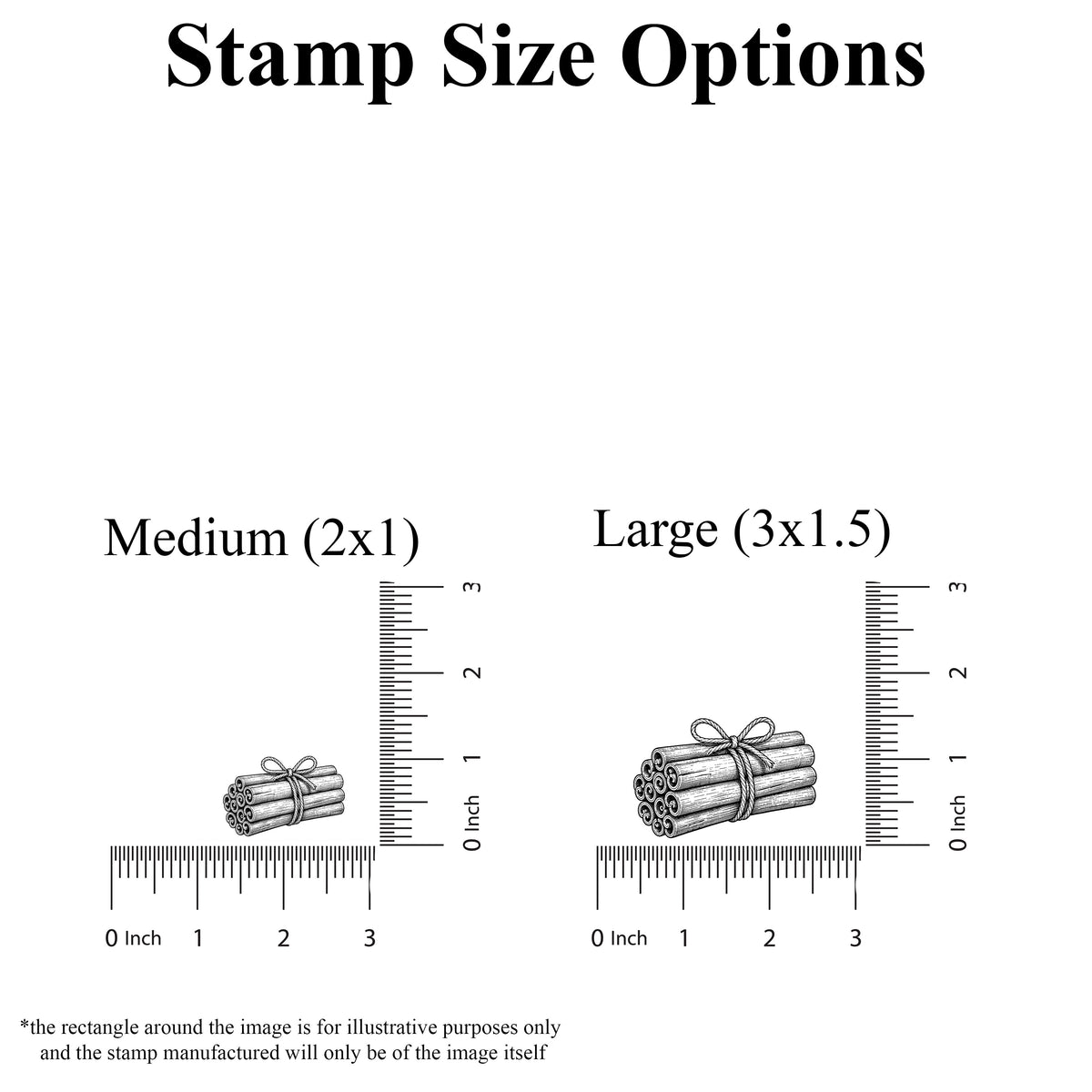 Cinnamon Stick Bundle Rubber Stamp