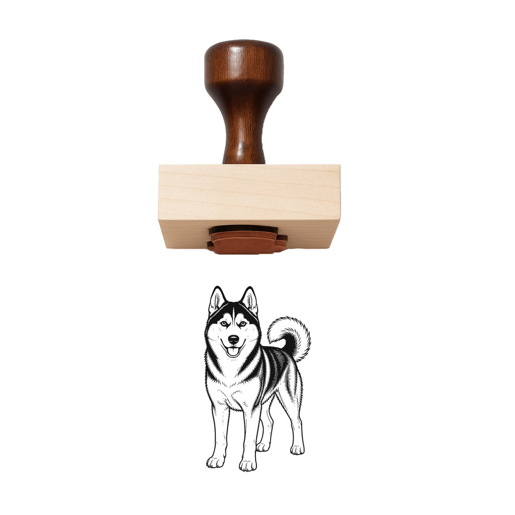 Siberian Husky Rubber Stamp
