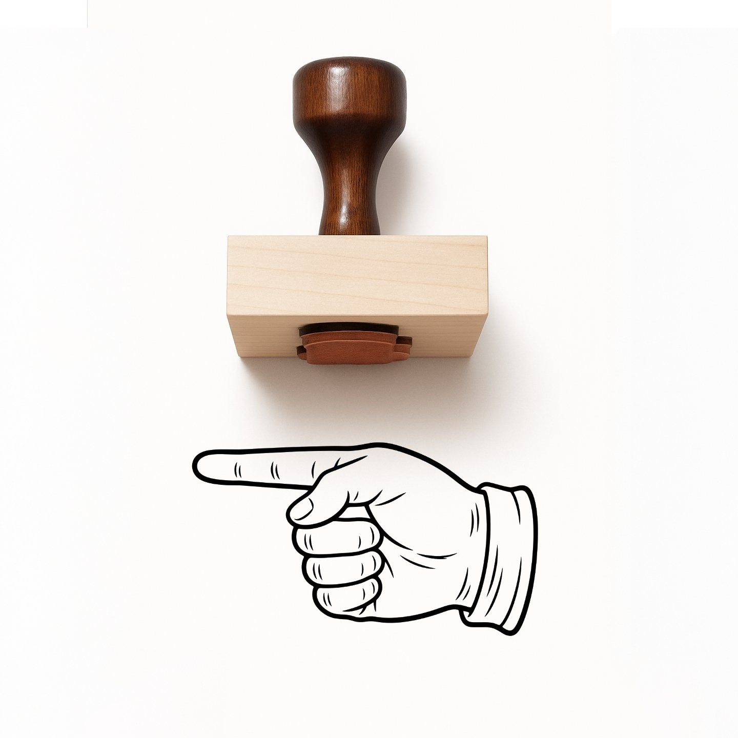 Left Hand Rubber Stamp