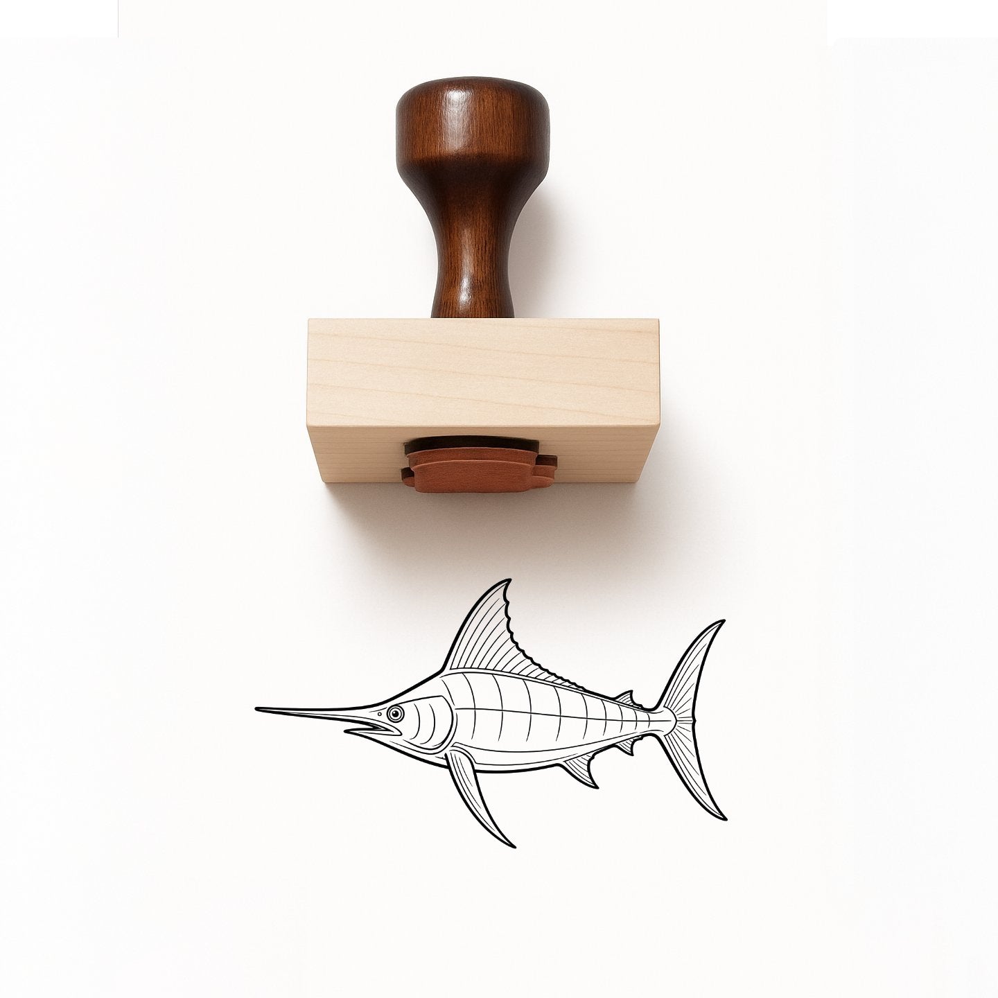 Sword Fish Rubber Stamp