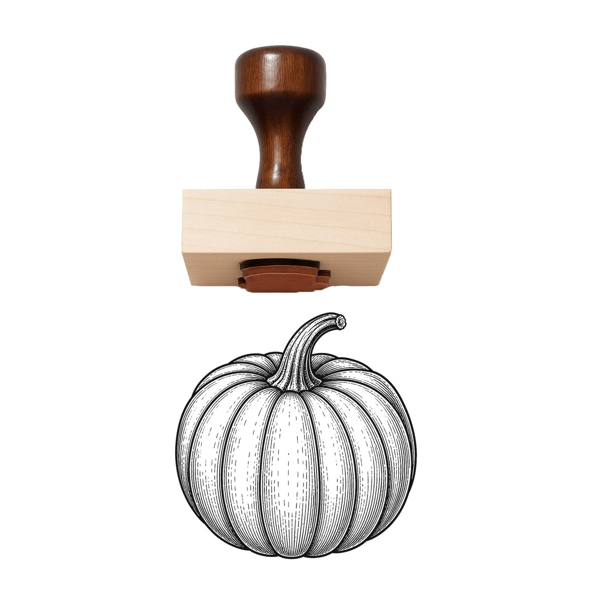 Pumpkin Rubber Stamp