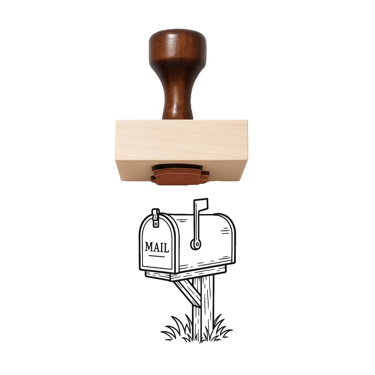 Mailbox Rubber Stamp