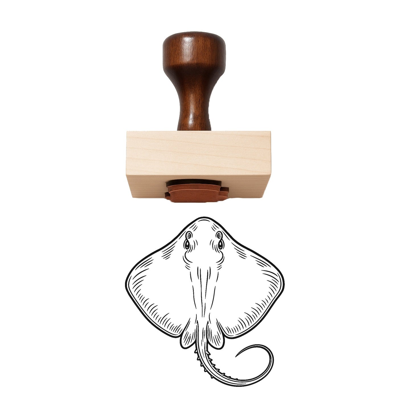 Freshwater Stingray Rubber Stamp