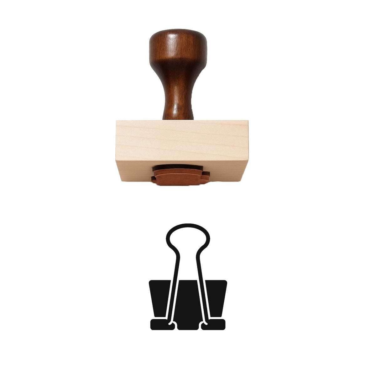 Binder Clip Rubber Stamp