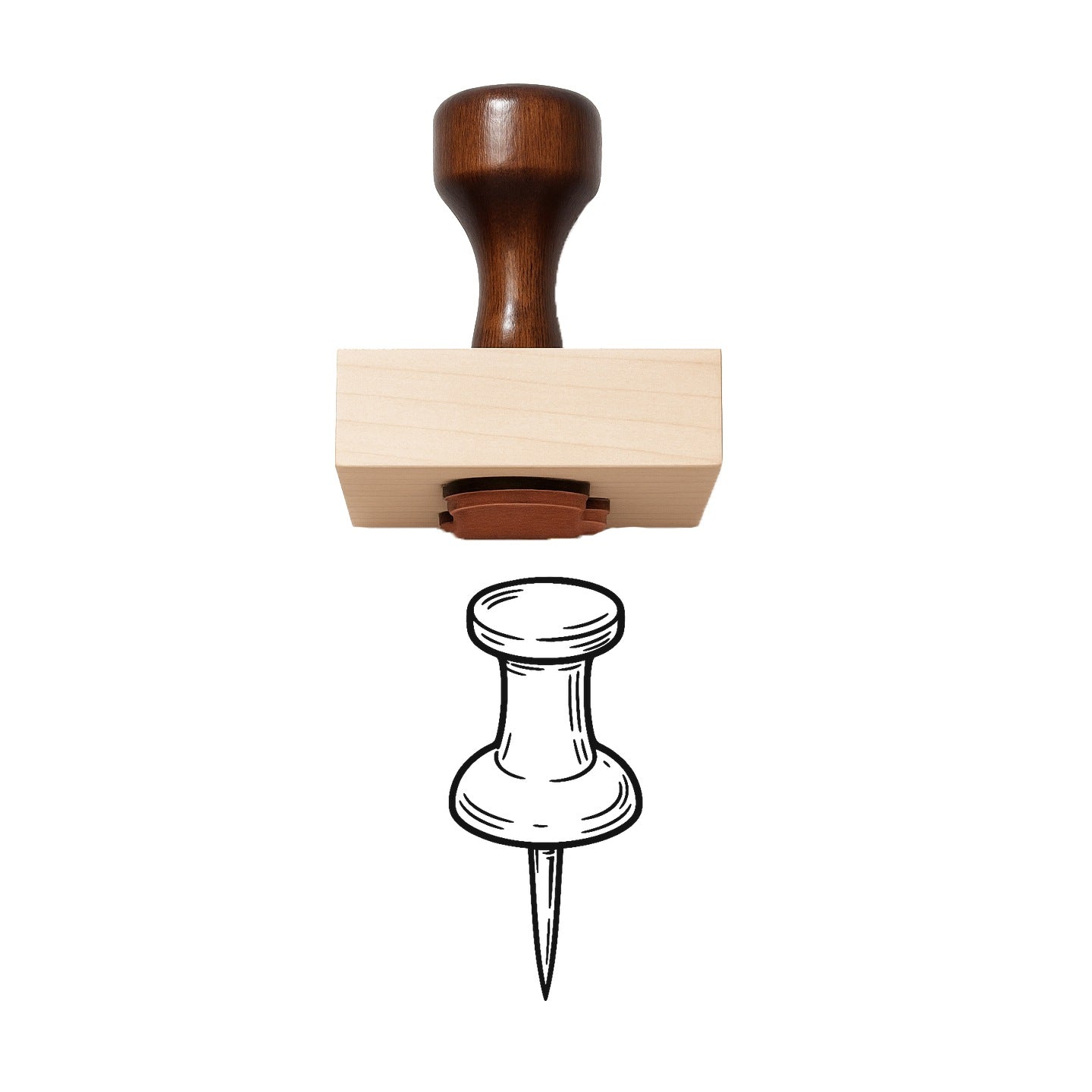 Push Pin Rubber Stamp