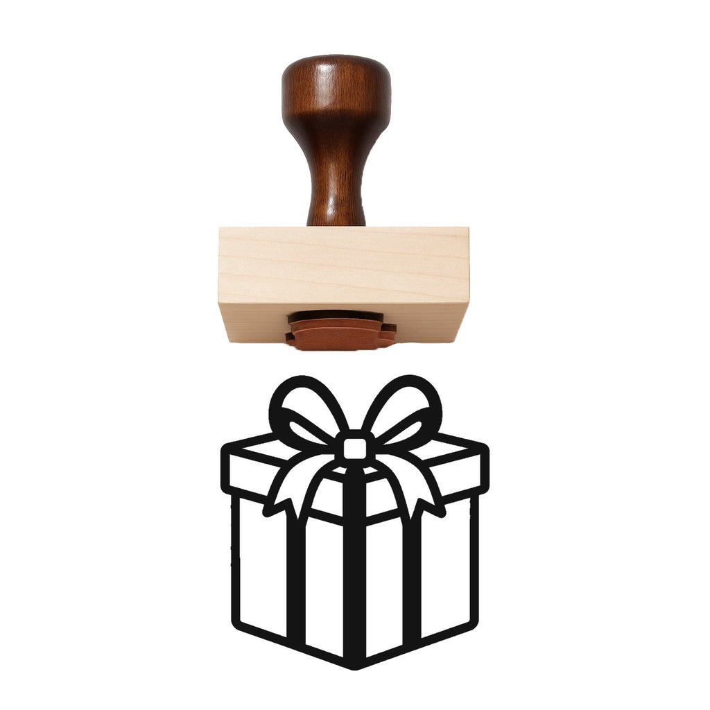 Gift Box Rubber Stamp